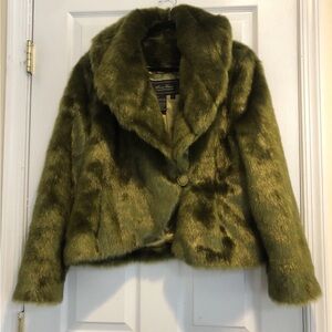 Terry Lewis Classic Luxuries Olive Green Faux Fur Jacket